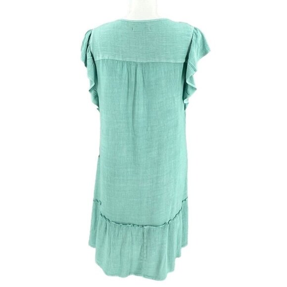 Frye & Co Green Crystal Springs Dress Size L Lined V Neck New With Tags - Picture 5 of 15